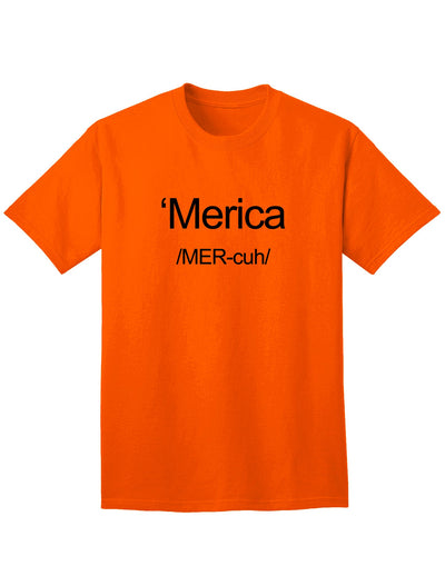 American Flag Print Adult T-Shirt-Mens T-shirts-TooLoud-Orange-Small-Davson Sales