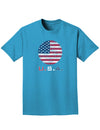 American Flag Scribble Adult Dark T-Shirt-Mens T-Shirt-TooLoud-Turquoise-Small-Davson Sales