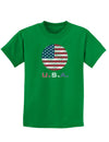 American Flag Scribble Childrens Dark T-Shirt-Childrens T-Shirt-TooLoud-Kelly-Green-X-Small-Davson Sales