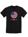 American Flag Scribble Childrens Dark T-Shirt-Childrens T-Shirt-TooLoud-Black-X-Small-Davson Sales