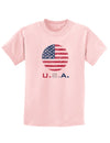 American Flag Scribble Childrens T-Shirt-Childrens T-Shirt-TooLoud-PalePink-X-Small-Davson Sales