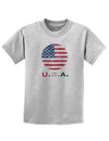 American Flag Scribble Childrens T-Shirt-Childrens T-Shirt-TooLoud-AshGray-X-Small-Davson Sales