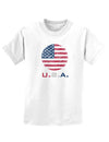 American Flag Scribble Childrens T-Shirt-Childrens T-Shirt-TooLoud-White-X-Small-Davson Sales