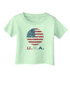 American Flag Scribble Infant T-Shirt-Infant T-Shirt-TooLoud-Light-Green-06-Months-Davson Sales