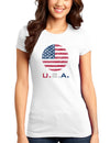 American Flag Scribble Juniors T-Shirt-Womens Juniors T-Shirt-TooLoud-White-Juniors Fitted XS-Davson Sales