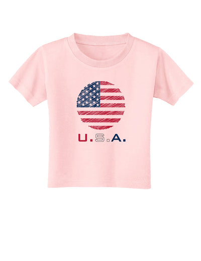 American Flag Scribble Toddler T-Shirt-Toddler T-Shirt-TooLoud-Light-Pink-2T-Davson Sales