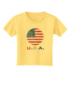 American Flag Scribble Toddler T-Shirt-Toddler T-Shirt-TooLoud-Daffodil-Yellow-2T-Davson Sales