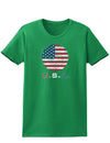 American Flag Scribble Womens Dark T-Shirt-TooLoud-Kelly-Green-X-Small-Davson Sales