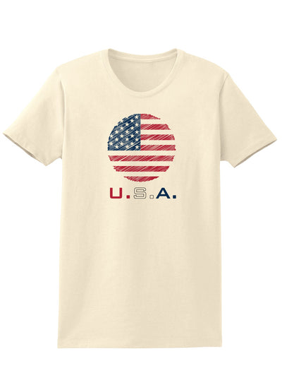 American Flag Scribble Womens T-Shirt-Womens T-Shirt-TooLoud-Natural-X-Small-Davson Sales