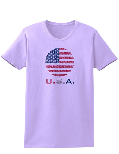American Flag Scribble Womens T-Shirt-Womens T-Shirt-TooLoud-Lavender-X-Small-Davson Sales