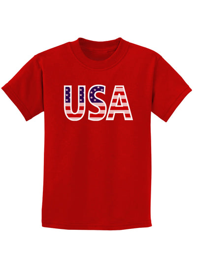 American Flag USA Childrens Dark T-Shirt-Childrens T-Shirt-TooLoud-Red-X-Small-Davson Sales