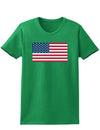 American Flag Womens Dark T-Shirt-TooLoud-Kelly-Green-X-Small-Davson Sales