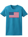 American Flag Womens Dark T-Shirt-TooLoud-Turquoise-X-Small-Davson Sales