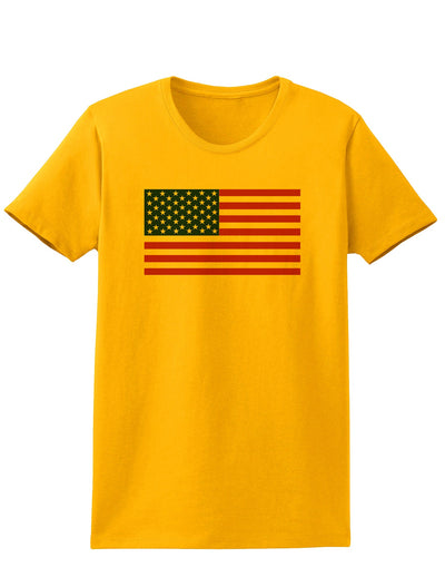 American Flag Womens T-Shirt-Womens T-Shirt-TooLoud-Gold-X-Small-Davson Sales