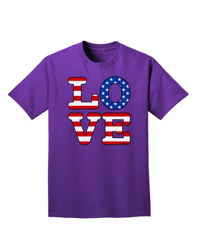 American Love Design Adult Dark T-Shirt by TooLoud-Mens T-Shirt-TooLoud-Purple-Small-Davson Sales