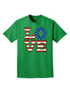 American Love Design Adult Dark T-Shirt by TooLoud-Mens T-Shirt-TooLoud-Kelly-Green-Small-Davson Sales