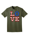 American Love Design Adult Dark T-Shirt by TooLoud-Mens T-Shirt-TooLoud-Military-Green-Small-Davson Sales