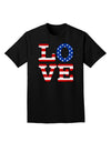 American Love Design Adult Dark T-Shirt by TooLoud-Mens T-Shirt-TooLoud-Black-Small-Davson Sales