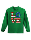 American Love Design Adult Long Sleeve Dark T-Shirt by TooLoud-TooLoud-Kelly-Green-Small-Davson Sales