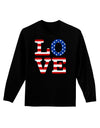 American Love Design Adult Long Sleeve Dark T-Shirt by TooLoud-TooLoud-Black-Small-Davson Sales