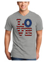 American Love Design Adult V-Neck T-shirt by TooLoud-Mens V-Neck T-Shirt-TooLoud-HeatherGray-Small-Davson Sales