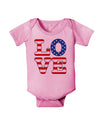 American Love Design Baby Romper Bodysuit by TooLoud-Baby Romper-TooLoud-Light-Pink-06-Months-Davson Sales