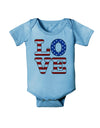 American Love Design Baby Romper Bodysuit by TooLoud-Baby Romper-TooLoud-Light-Blue-06-Months-Davson Sales