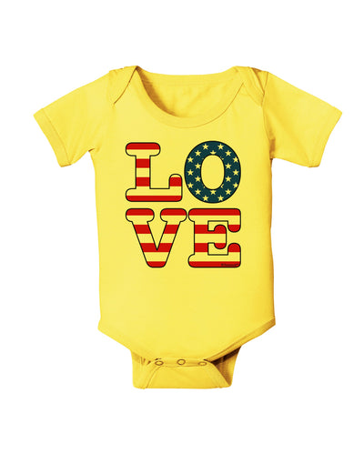 American Love Design Baby Romper Bodysuit by TooLoud-Baby Romper-TooLoud-Yellow-06-Months-Davson Sales