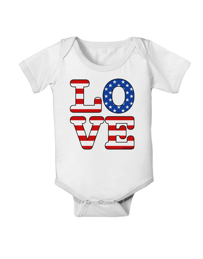 American Love Design Baby Romper Bodysuit by TooLoud-Baby Romper-TooLoud-White-06-Months-Davson Sales