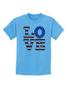 American Love Design Childrens T-Shirt by TooLoud-Childrens T-Shirt-TooLoud-Aquatic-Blue-X-Small-Davson Sales