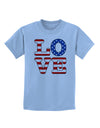 American Love Design Childrens T-Shirt by TooLoud-Childrens T-Shirt-TooLoud-Light-Blue-X-Small-Davson Sales