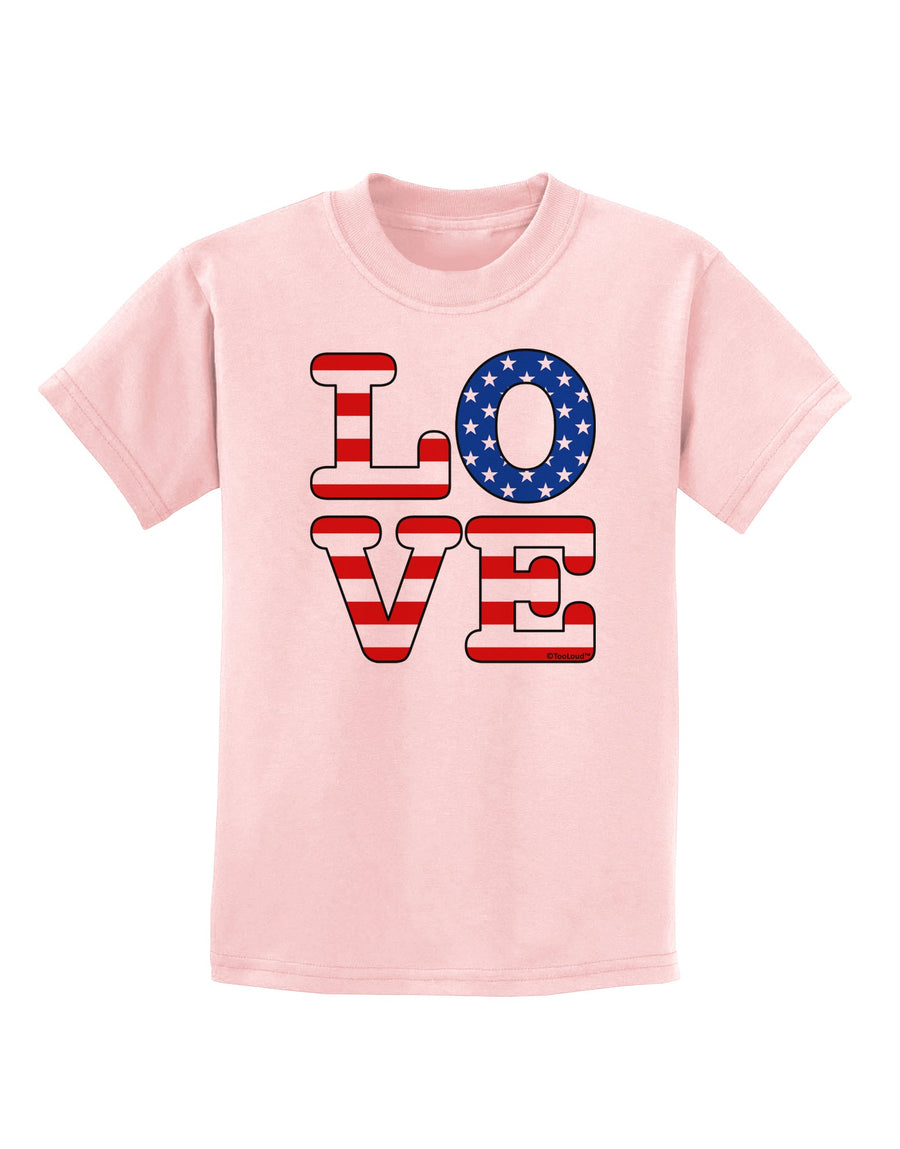 American Love Design Childrens T-Shirt by TooLoud-Childrens T-Shirt-TooLoud-White-X-Small-Davson Sales