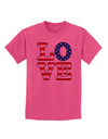 American Love Design Childrens T-Shirt by TooLoud-Childrens T-Shirt-TooLoud-Sangria-X-Small-Davson Sales