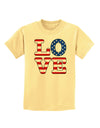 American Love Design Childrens T-Shirt by TooLoud-Childrens T-Shirt-TooLoud-Daffodil-Yellow-X-Small-Davson Sales