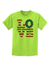 American Love Design Childrens T-Shirt by TooLoud-Childrens T-Shirt-TooLoud-Lime-Green-X-Small-Davson Sales