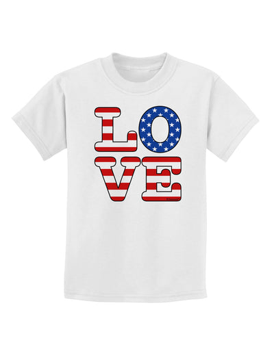 American Love Design Childrens T-Shirt by TooLoud-Childrens T-Shirt-TooLoud-White-X-Small-Davson Sales