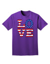 American Love Design - Distressed Adult Dark T-Shirt by TooLoud-Mens T-Shirt-TooLoud-Purple-Small-Davson Sales