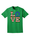 American Love Design - Distressed Adult Dark T-Shirt by TooLoud-Mens T-Shirt-TooLoud-Kelly-Green-Small-Davson Sales