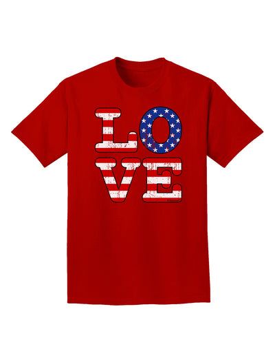 American Love Design - Distressed Adult Dark T-Shirt by TooLoud-Mens T-Shirt-TooLoud-Red-Small-Davson Sales