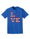 American Love Design - Distressed Adult Dark T-Shirt by TooLoud-Mens T-Shirt-TooLoud-Royal-Blue-Small-Davson Sales