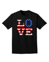 American Love Design - Distressed Adult Dark T-Shirt by TooLoud-Mens T-Shirt-TooLoud-Black-Small-Davson Sales
