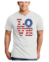 American Love Design - Distressed Adult V-Neck T-shirt by TooLoud-Mens V-Neck T-Shirt-TooLoud-White-Small-Davson Sales