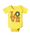 American Love Design - Distressed Baby Romper Bodysuit by TooLoud-Baby Romper-TooLoud-Yellow-06-Months-Davson Sales