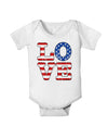 American Love Design - Distressed Baby Romper Bodysuit by TooLoud-Baby Romper-TooLoud-White-06-Months-Davson Sales