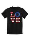 American Love Design - Distressed Childrens Dark T-Shirt by TooLoud-Childrens T-Shirt-TooLoud-Black-X-Small-Davson Sales