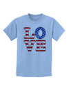 American Love Design - Distressed Childrens T-Shirt by TooLoud-Childrens T-Shirt-TooLoud-Light-Blue-X-Small-Davson Sales