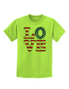 American Love Design - Distressed Childrens T-Shirt by TooLoud-Childrens T-Shirt-TooLoud-Lime-Green-X-Small-Davson Sales
