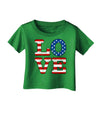 American Love Design - Distressed Infant T-Shirt Dark by TooLoud-Infant T-Shirt-TooLoud-Clover-Green-06-Months-Davson Sales