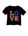 American Love Design - Distressed Infant T-Shirt Dark by TooLoud-Infant T-Shirt-TooLoud-Black-06-Months-Davson Sales