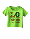 American Love Design - Distressed Infant T-Shirt by TooLoud-Infant T-Shirt-TooLoud-Lime-Green-06-Months-Davson Sales